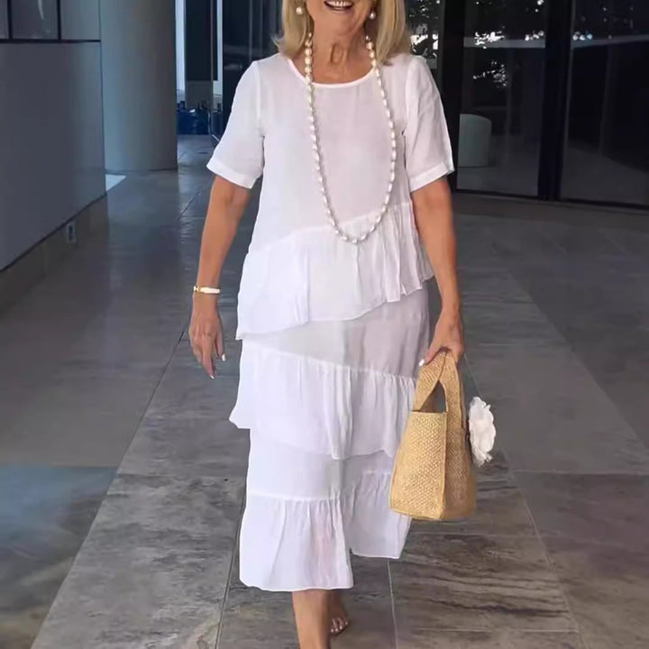 Damen sommerliches Freizeitkleid mit schwingendem Saum Drune
