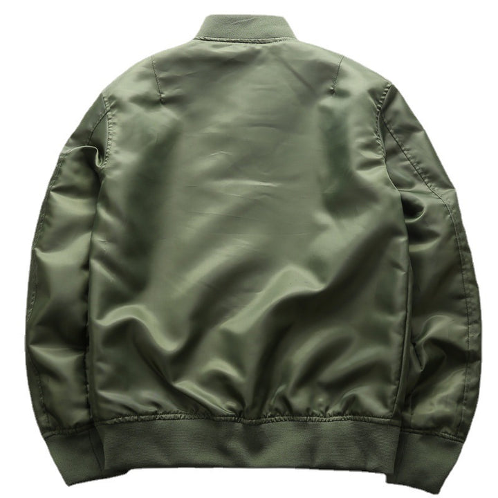 Herren Winddichte Nylon‑Bomberjacke mit Ärmeltasche und geripptem Saum Drune