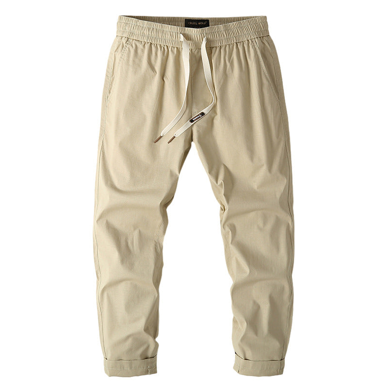 Herren Elastische Chino-Jogger mit tailliertem Tapered-Schnitt und aufgesetzter Gesäßtasche Drune
