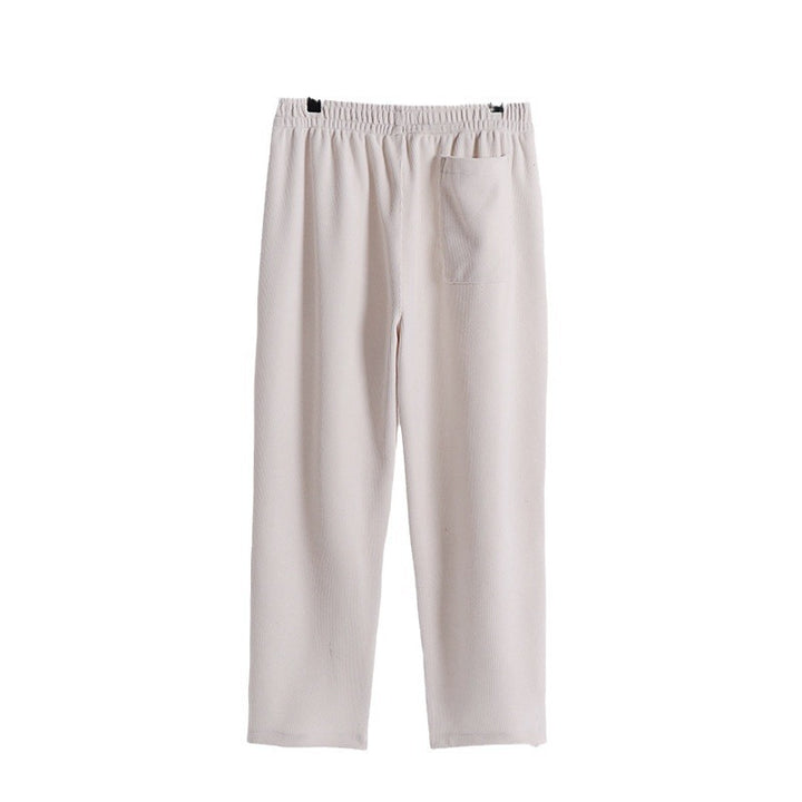 Damen Weite Cordhose mit elastischem Bund, Eingrifftaschen und geradem Bein Drune