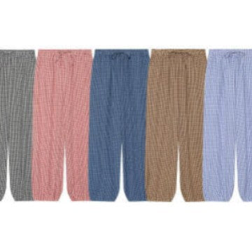 Damen Weite Karo‑Hose mit elastischem Bund, Tunnelzug und gesmokten Saum Drune