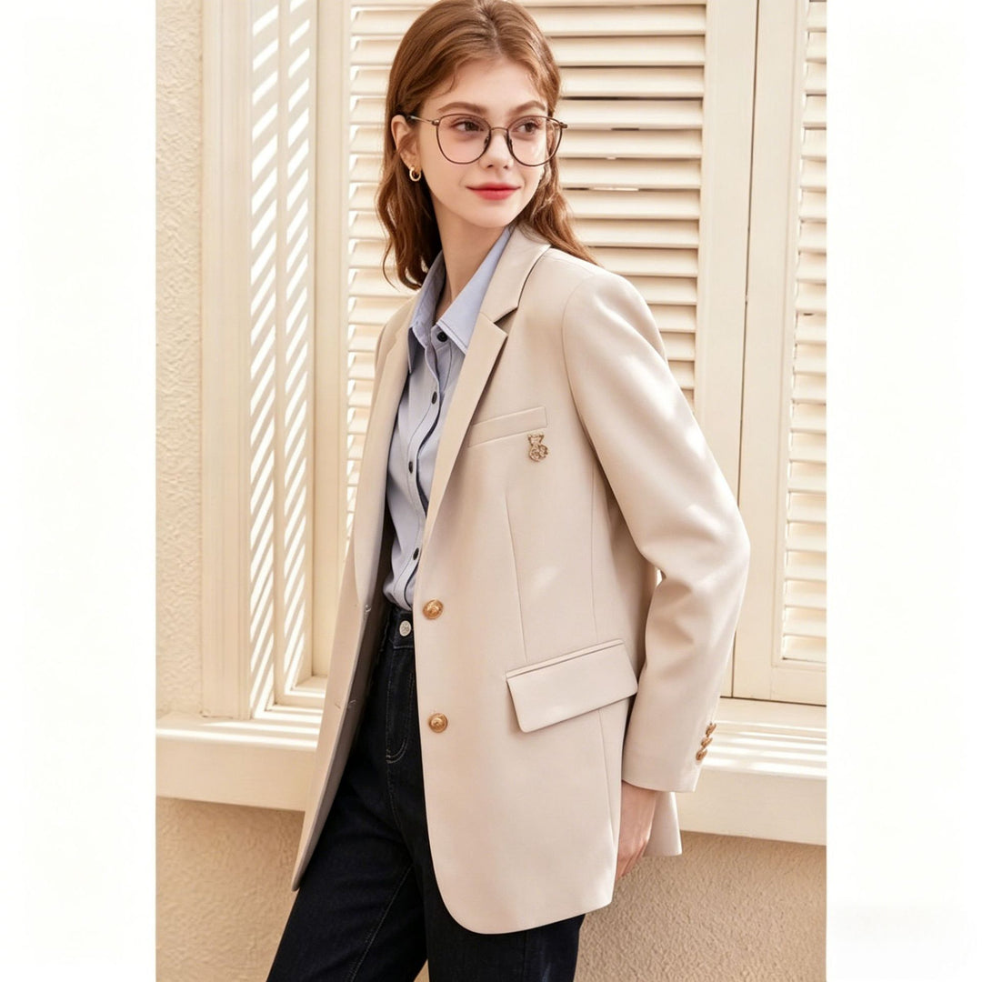 Damen Modischer Blazer im Stil eines Sakko Drune