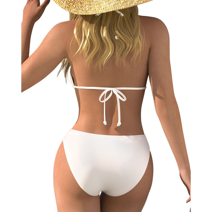 Damen Bikini-Set mit langärmligem Netzoberteil und bequemen Unterteilen Drune