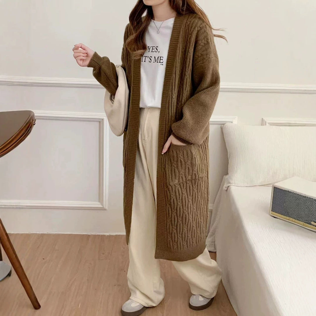 Damen Oversized Strickjacke Drune