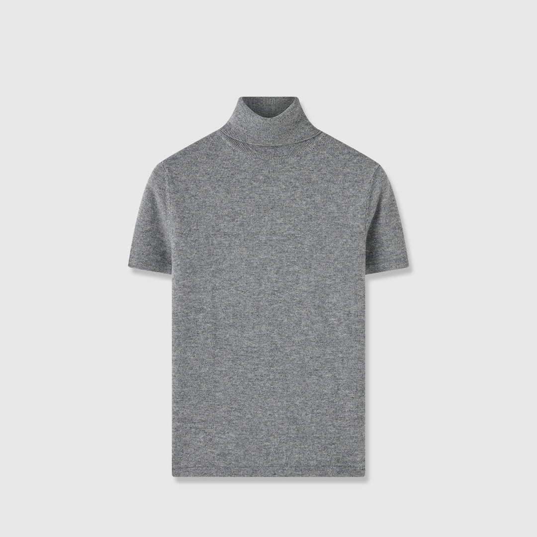 Damen elegantes und bequemes T-Shirt mit Stehkragen Drune