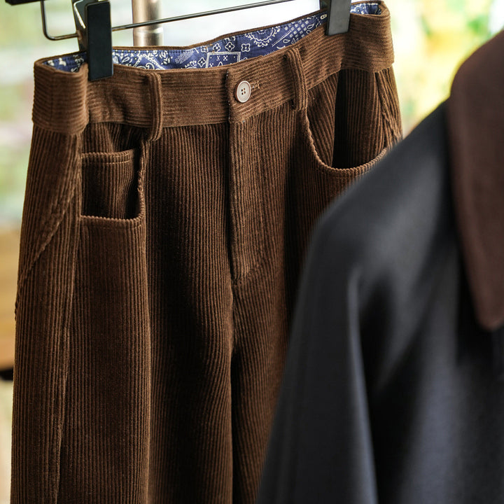 Damen Modische weit geschnittene Cordhose Drune