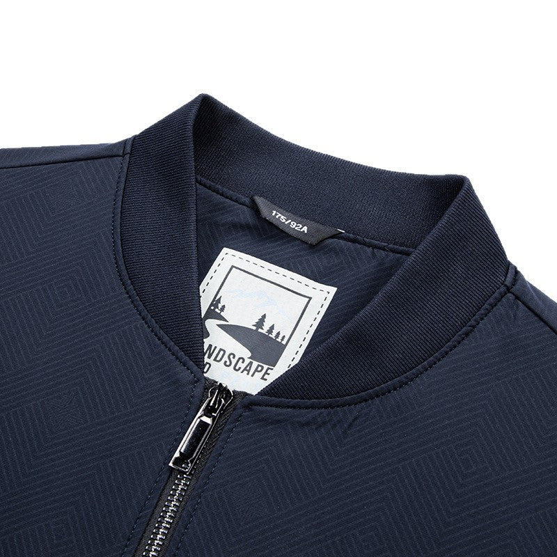 Herren elegante Übergangsjacke mit modernem Stehkragen und praktischen Reißverschlusstaschen Drune