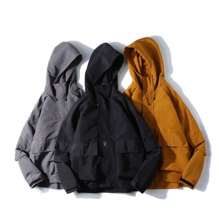 Unisex Weitgeschnittene Utility-Softshelljacke mit Kapuze und Mehrfach-Taschen Drune