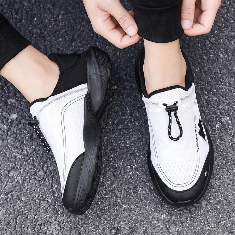 Unisex leichter atmungsaktiver Schlupfsneaker mit Schnellverschluss und stoßdämpfender Sohle Drune
