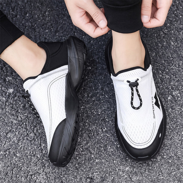 Unisex leichter atmungsaktiver Schlupfsneaker mit Schnellverschluss und stoßdämpfender Sohle Drune