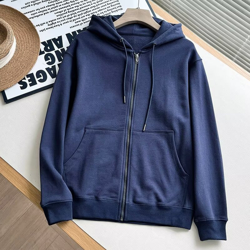 Damen sportlicher Zip-Hoodie mit praktischen Kängurutaschen Drune