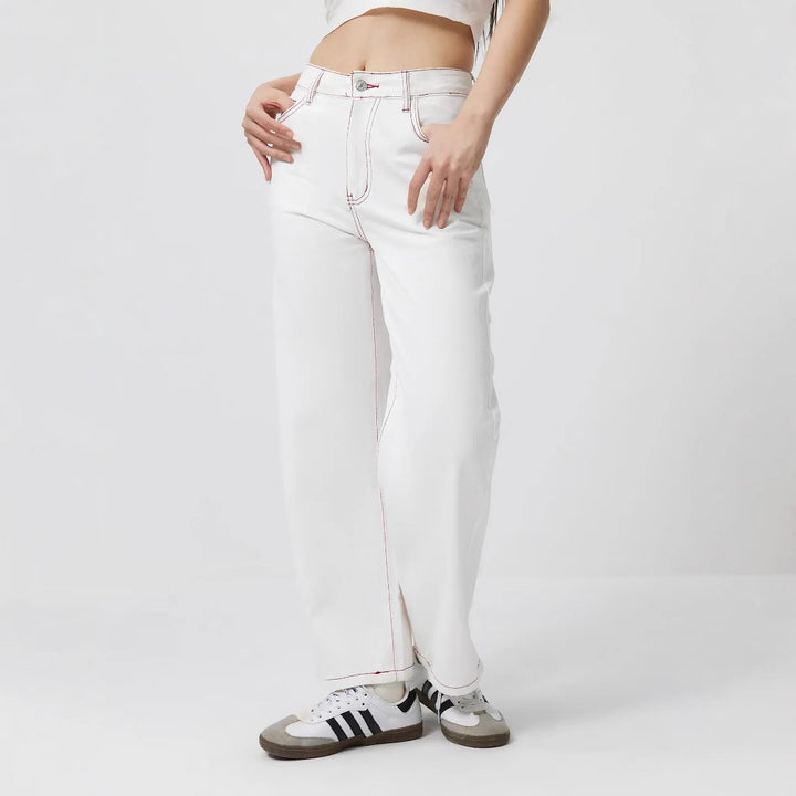 Damen elegante Jeans mit fruchtigen Stickereien Drune