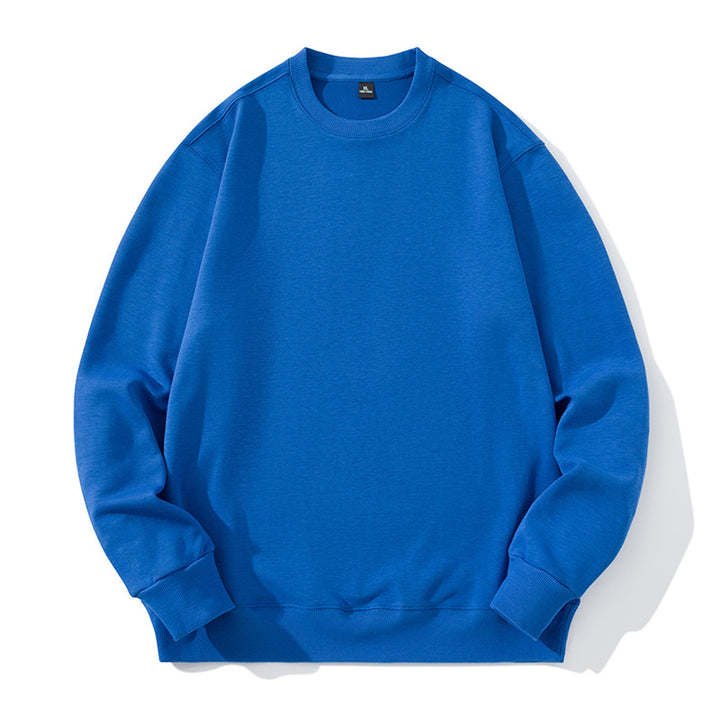 Unisex Oversize Rundhals-Sweatshirt aus Baumwollmischung mit gerippten Bündchen Drune