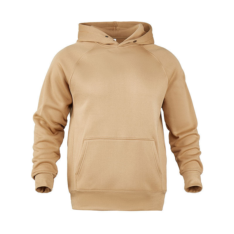 Herren nan Sweatstoff Kapuzenpullover mit Raglanärmeln, Kängurutasche und verstärktem Saum Drune