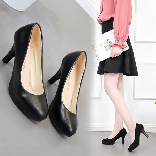 Damen klassische Pumps mit elegantem Blockabsatz und komfortabler Innenpolsterung Drune