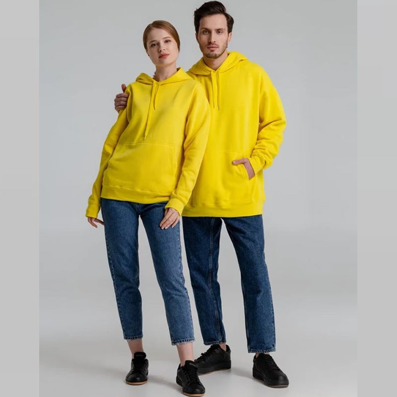 Unisex nan minimalistischer Heavyweight Kapuzenpullover aus French‑Terry mit verdeckter Kängurutasche und schmaler Silhouette Drune