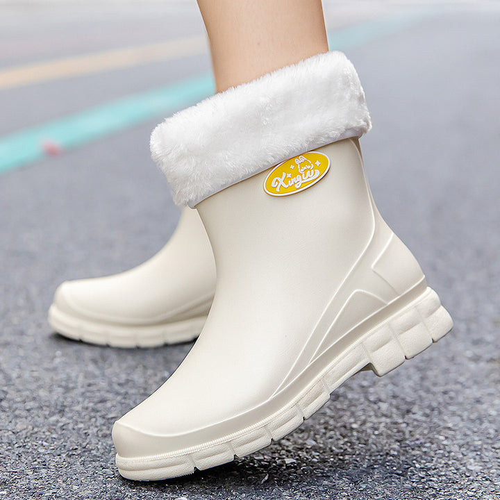 Damen Wasserdichte EVA-Ankle-Gummistiefelette mit rutschfester Profilsohle Drune