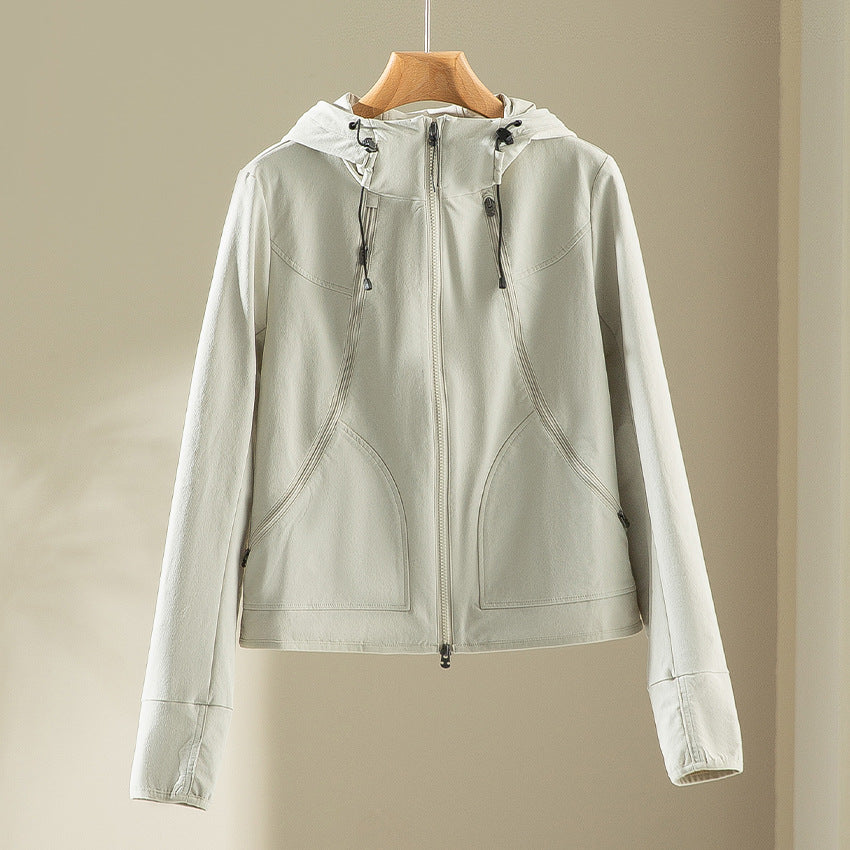 Damen Kapuzen-Softshelljacke mit Zwei-Wege-Reißverschluss und ergonomischer Schnitt Drune