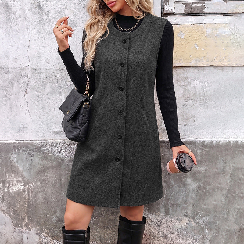 Damen Modisch Elegante Weste Drune