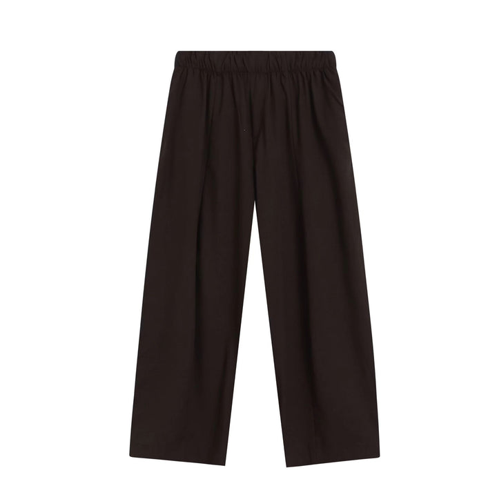 Damen Weite Culotte-Hose mit elastischem Bund und geradem Saum Drune