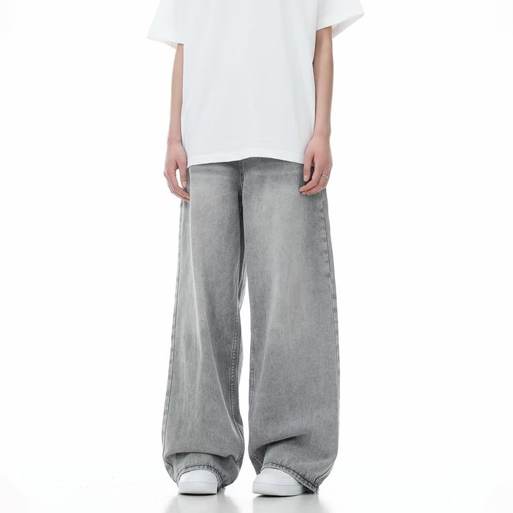 Damen Weitgeschnittene Jeans mit hohen Taillenbund Drune