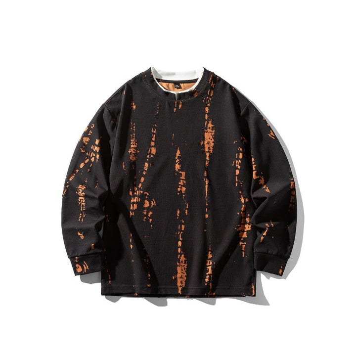 Unisex Oversize-Langarmshirt mit Batik- und Destroyed-Effekt Drune