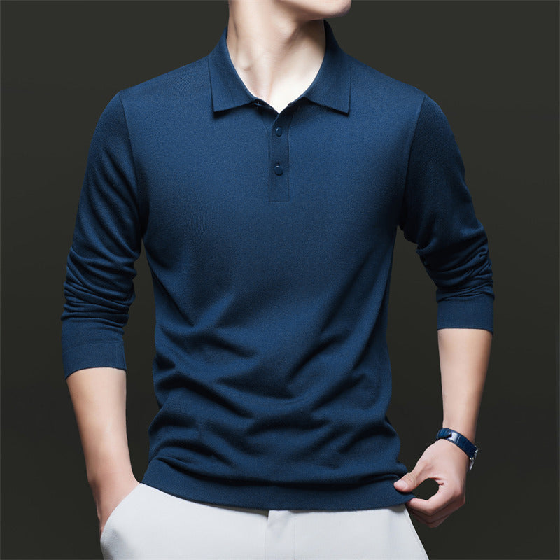 Herren Langarm-Polohemd aus atmungsaktivem Material mit komfortabler Passform Drune