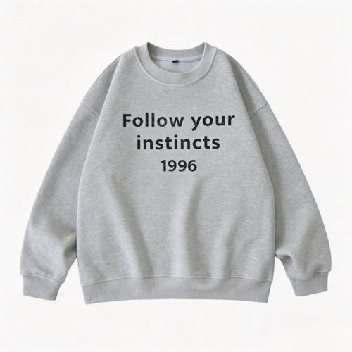 Unisex Oversize Rundhals‑Sweatshirt mit Statement‑Print Drune