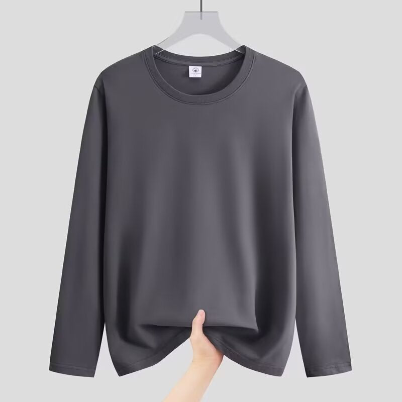 Damen Lässiges Langarmshirt aus atmungsaktiver Baumwolle Drune