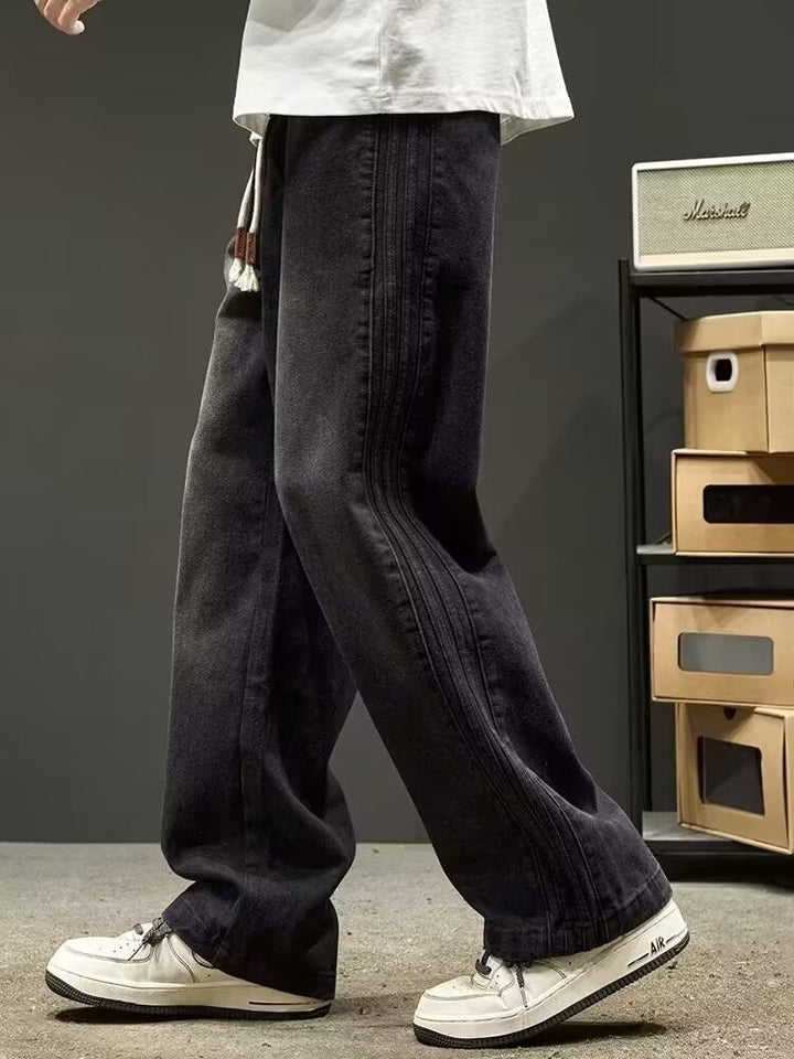 Herren Weit geschnittene Jeans mit seitlichen Nähten Drune