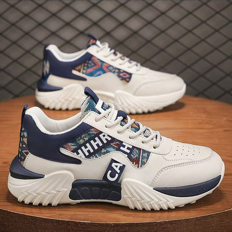 Damen Chunky-Plateau-Sneaker mit ethnischem Webmuster und gepolstertem Komfortschaft Drune