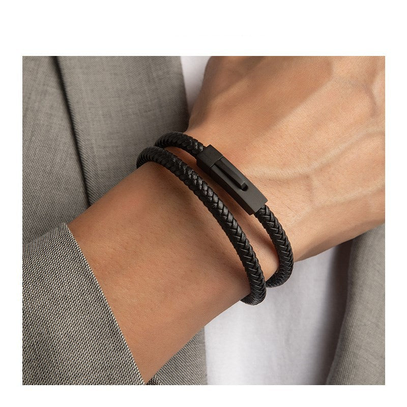 Damen geflochtener Leder-Gürtel Drune