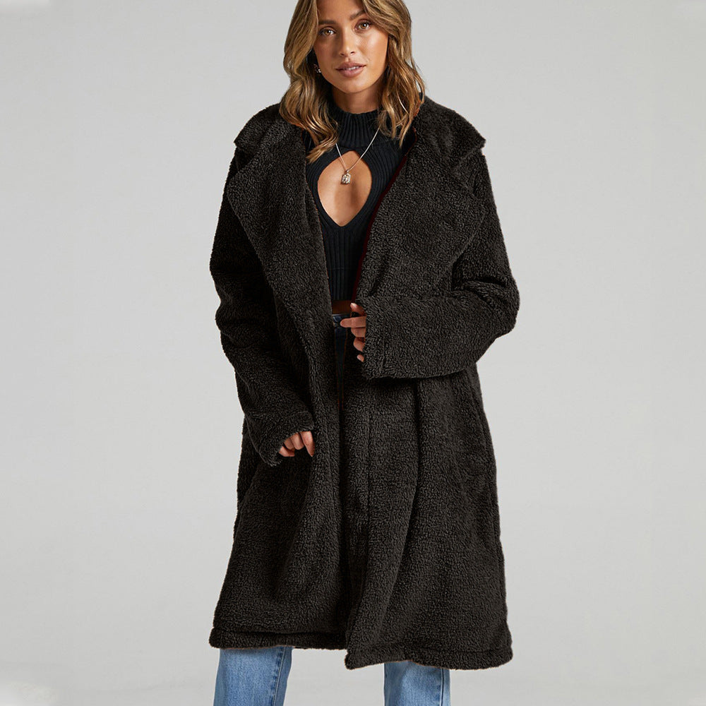 Damen Lange Fleecejacke Drune