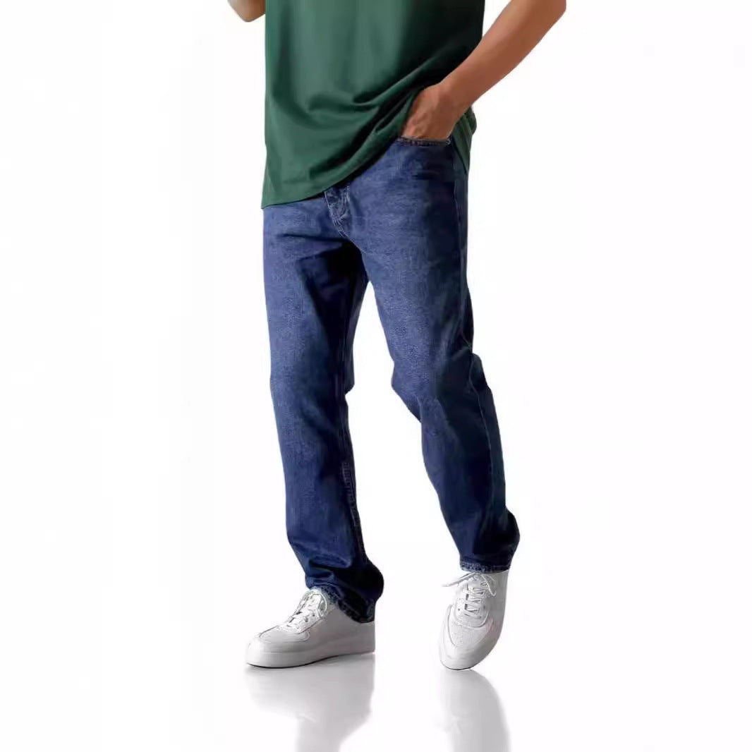 Herren nan lockere Straight-Leg Jeans mit elastischem Bundsaum und entspannter Passform Drune