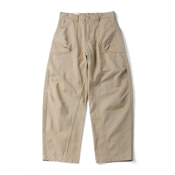 Unisex Lockere Utility-Hose mit hoher Taille, weitem Bein und aufgesetzten Arbeitstaschen Drune