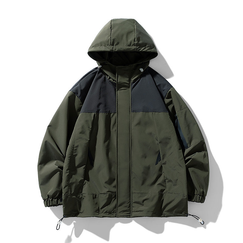 Herren funktionale Wetterjacke mit innovativem Kapuzen-Design und atmungsaktiven Einsätzen Drune
