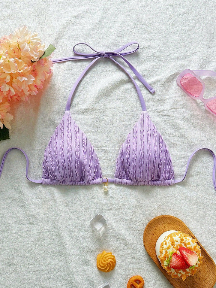 Damen Triangel-Bikini mit strukturierter Textur Drune