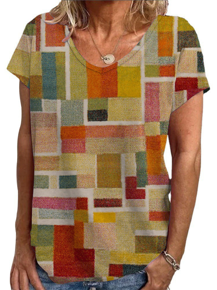 Damen Lockere Bluse mit buntem Paisleymuster Drune