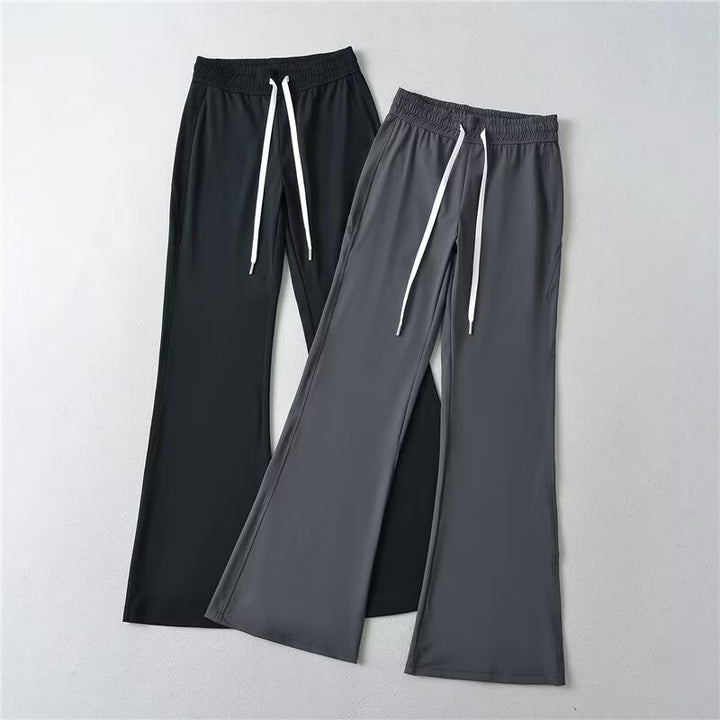 Damen Sportliche Flared-Hose mit elastischem Bund und praktischen Taschen Drune