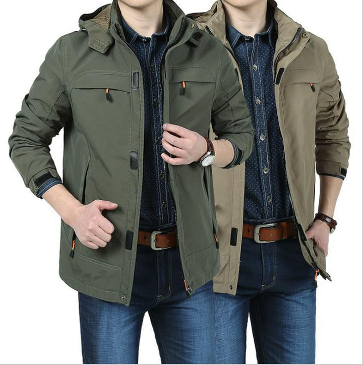 Herren Moderne Softshell-Fieldjacke mit Kapuze, atmungsaktivem Stretch und Organizer-Taschen Drune