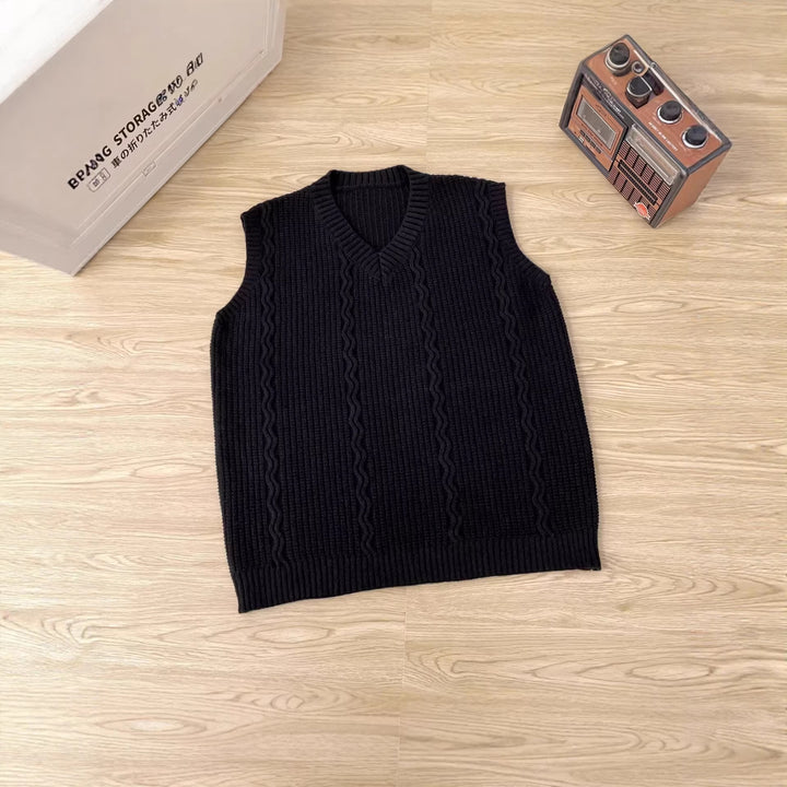 Damen Strickpullover ohne Ärmel Drune