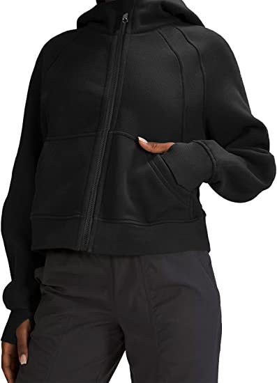 Damen lässige Kapuzenjacke mit nach unten gerafftem Schnitt und praktischen Taschen Drune