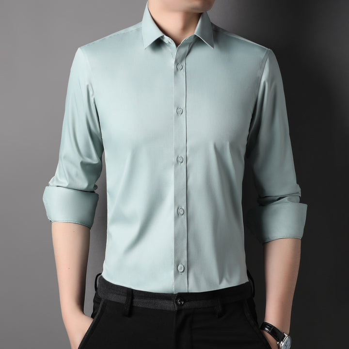 Herren Langarm Hemd mit modernem Schnitt und atmungsaktiver Textur Drune