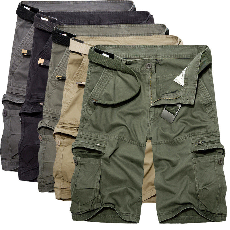 Herren Cargo-Shorts mit multifunktionalen Taschen und verstellbarem Gürtel Drune