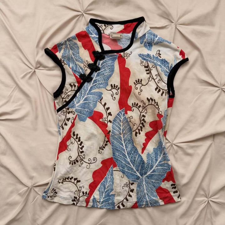 Damen Chinesisches Dekorativ-T-Shirt Drune