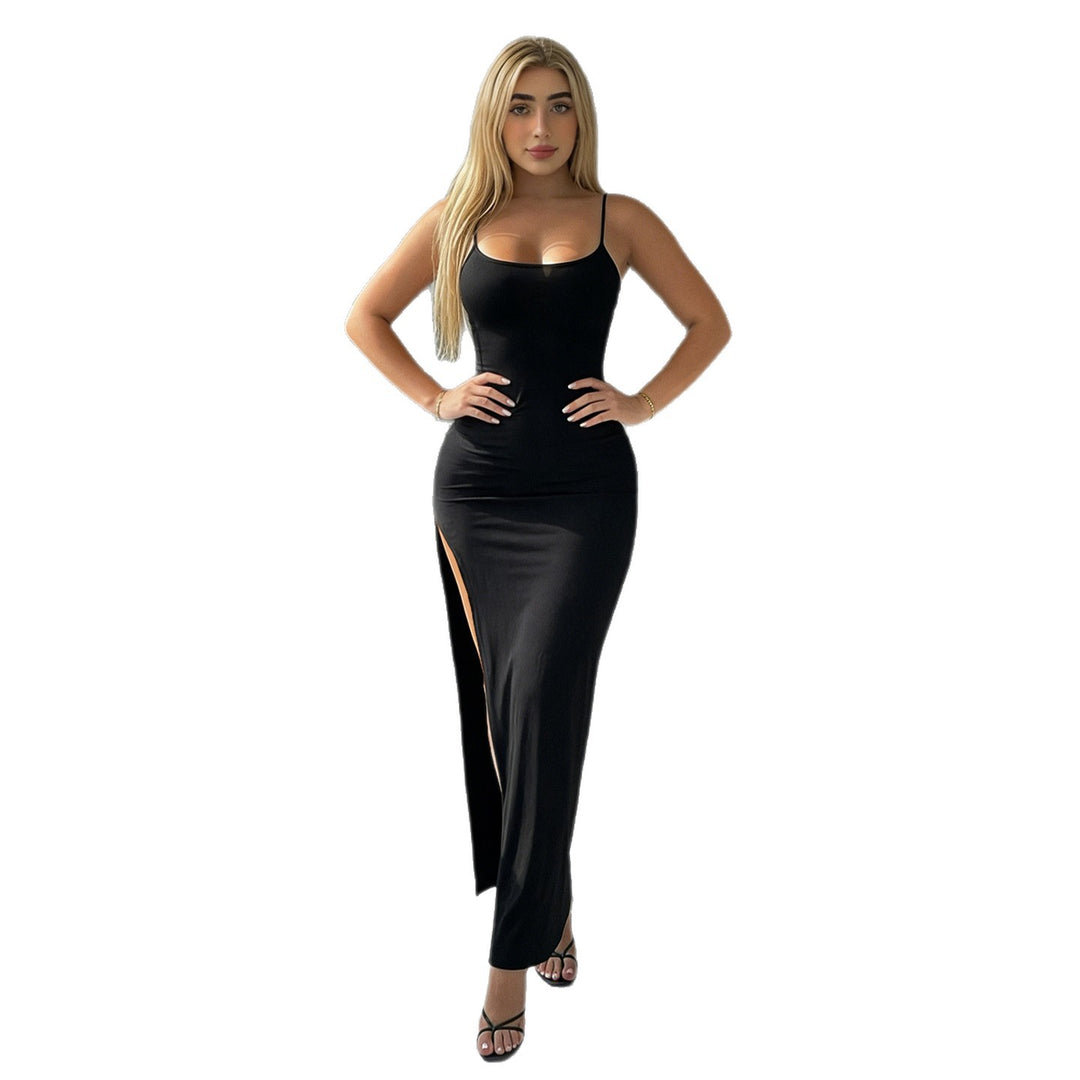 Damen Maxikleid mit elegantem Schnitt und feinen Spaghettiträgern Drune