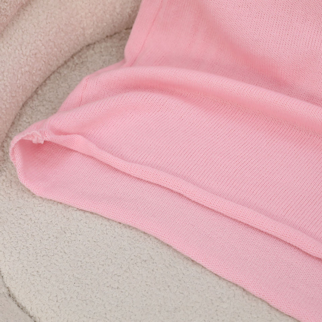 Damen lässiges Strickoberteil mit Dekorativem V-Ausschnitt und Kontrastdetails Drune
