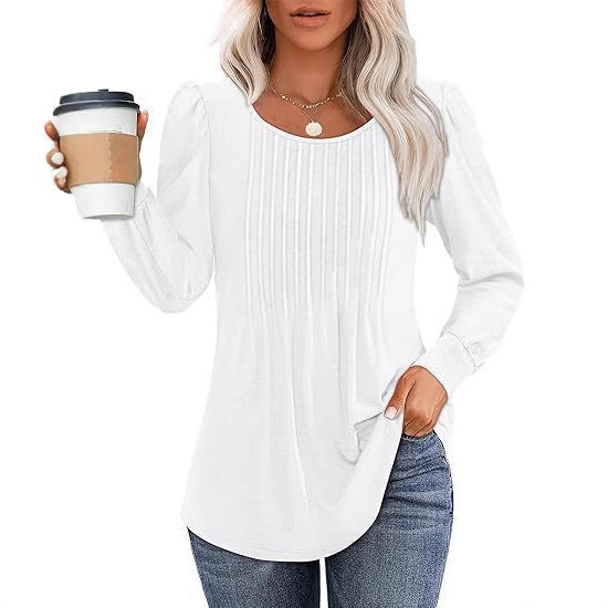 Damen Elegantes und lässiges Shirts mit Rüschendetails Drune