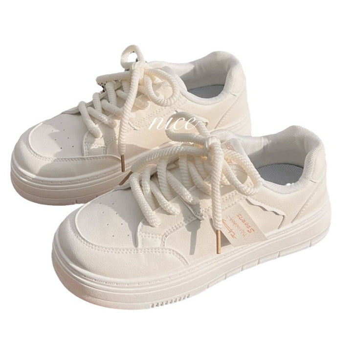 Damen Urbane Plateausneaker im Minimalstil mit gepolstertem Komfortkragen Drune