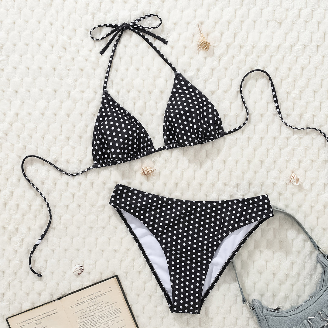 Damen Triangel-Bikini mit punktuellem Design Drune